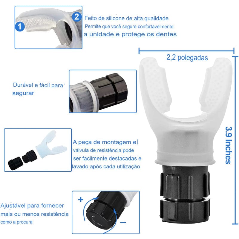 Respirador Lung trainer 🔥 PAGUE 1, LEVE 2 🔥 - Potencialize seus pulmões para o máximo desempenho